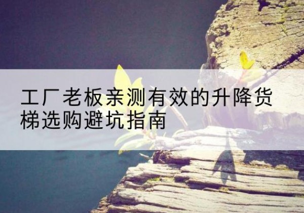 海州升降货梯怎么选-工厂老板亲测有效的升降货梯选购避坑指南